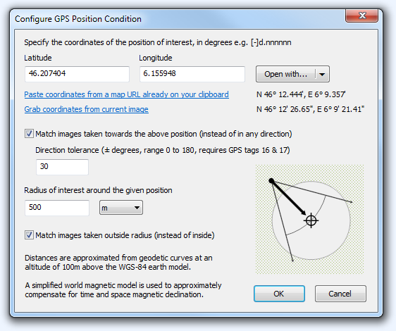 FPV Configure GPS Position Condition